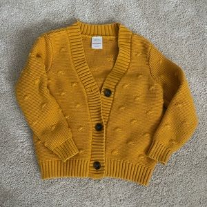 Hanna Andersson mustard cardigan